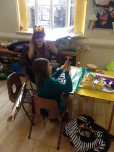 Making crowns for the Kings/Magi